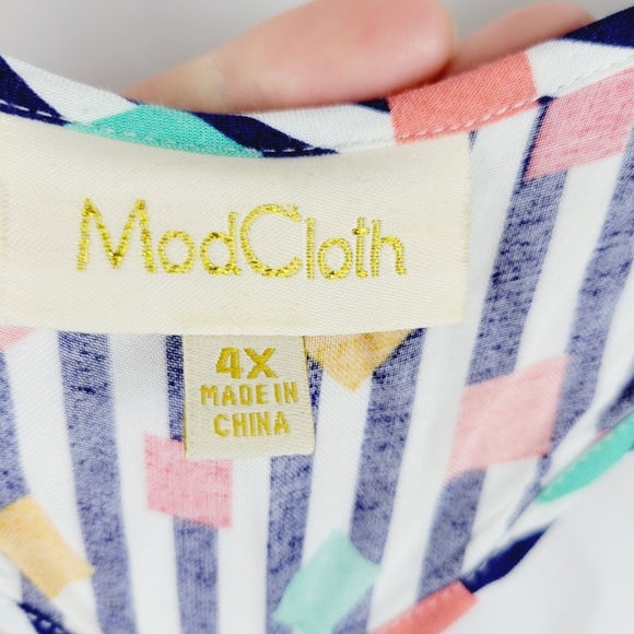 ModCloth striped razorback tank size 4X - Picture 11 of 11